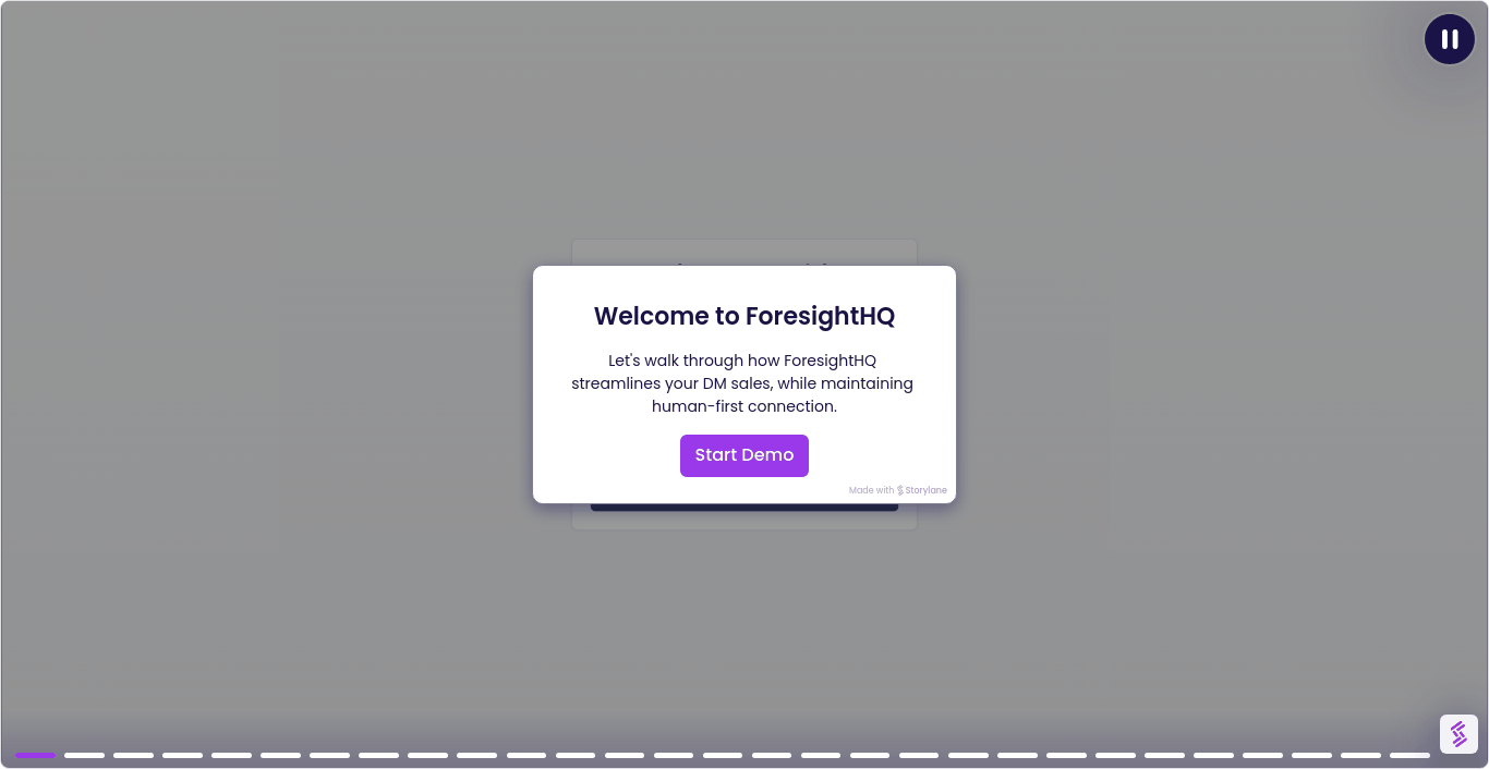 ForesightHQ dashboard showing lead scoring and top contacts